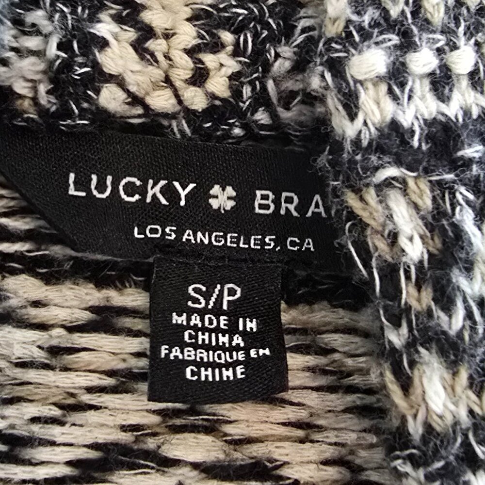Lucky Brand Open Front Cardigan - Aztec Southwest Boho - Picture 4 of 4